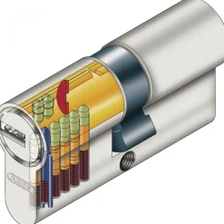 Demi-cylindre varié débrayable nickelé – EC-S ABUS