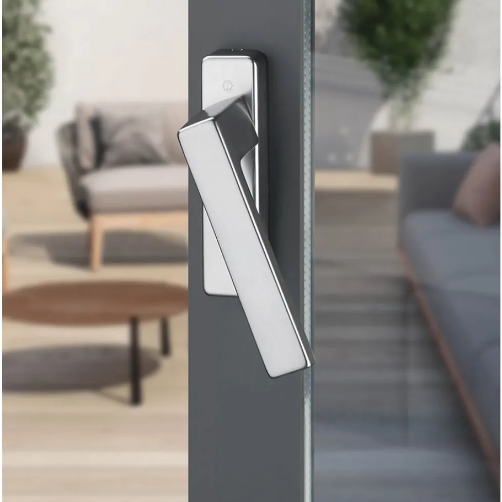 Demi-garniture en aluminium pour coulissant Toulon Ergo20 - noir HOPPE