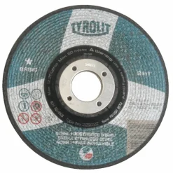 Disque Gamme"BASIC"acier et inox- meuleuse - moyeu déporté- Diam 125mm TYROLIT