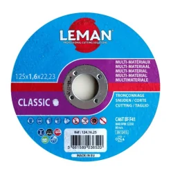 25 disques à tronçonner - multi-materiaux - 125x1,6x22,23 mm LEMAN