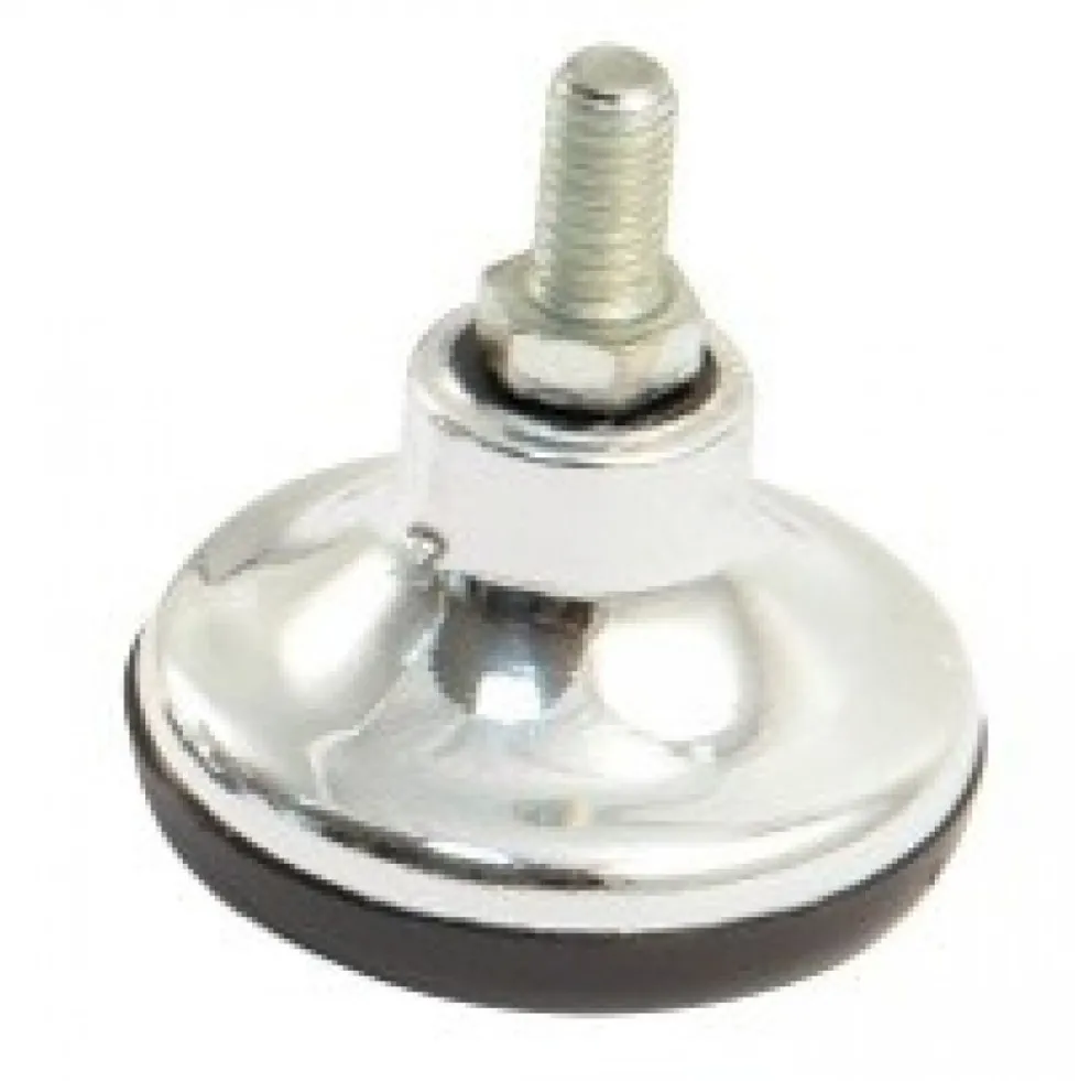Dome de silence chromé à visser - patin plastique AVL