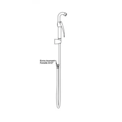 Douchette à manette 120° avec flexible pour lave-bassin PRESTO