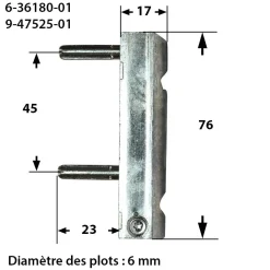 Douille à broche pour mécanisme oscillo-battant fenêtre PVC – Unijet D FERCO