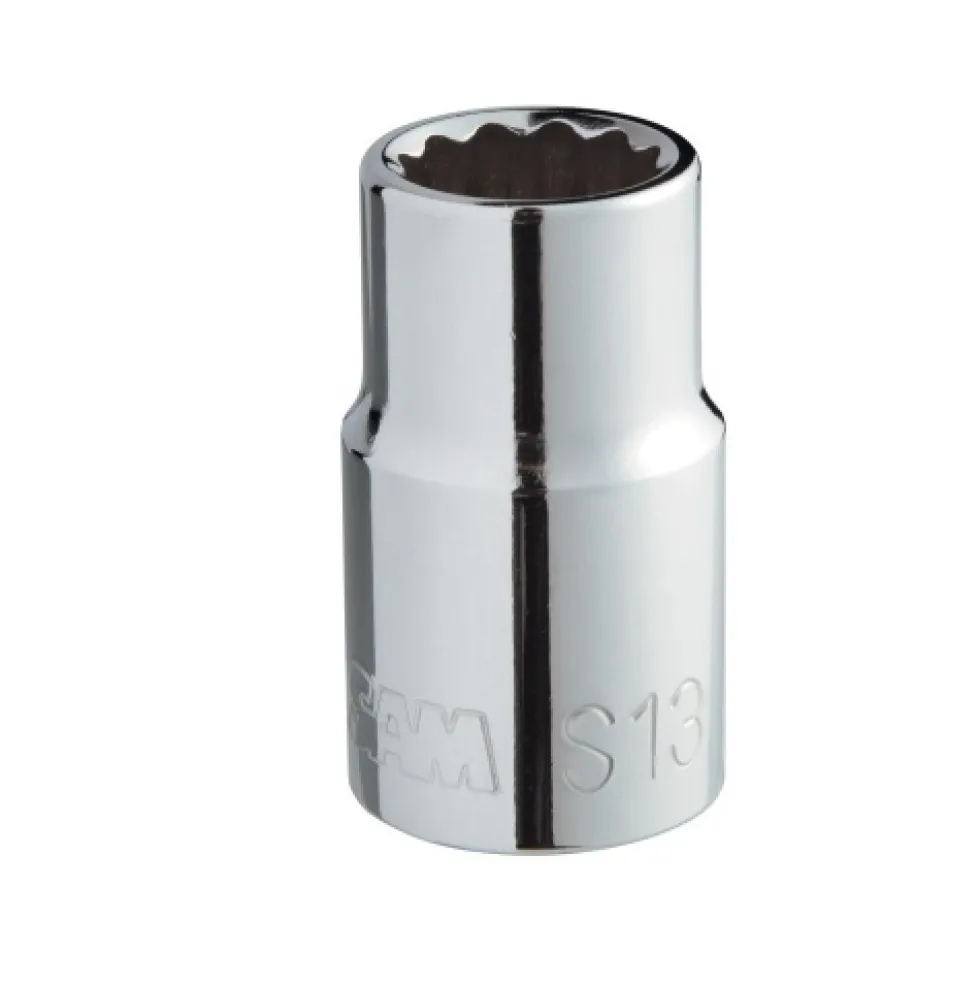 Douille courte chrome vanadium 1/2'' 12 pans SAM OUTILLAGE