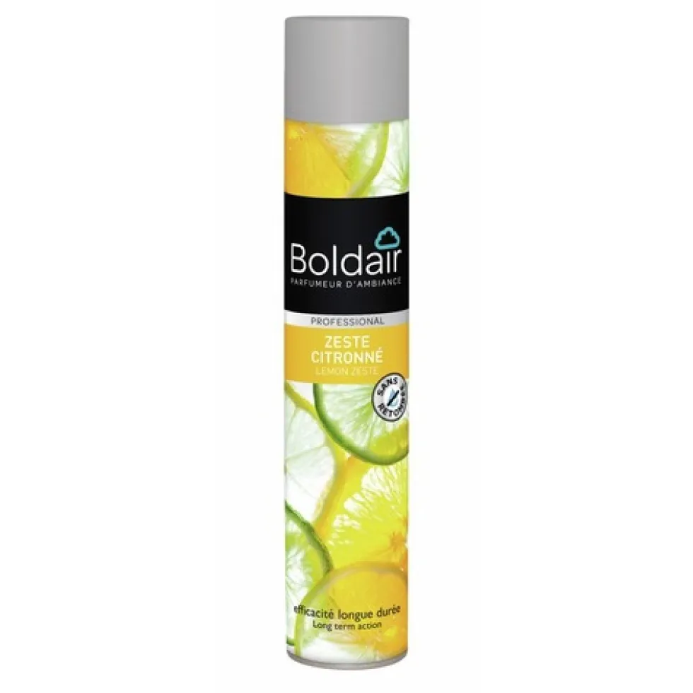 Désodorisant en aérosol - pulvérisation sèche - Boldair citron Boldair