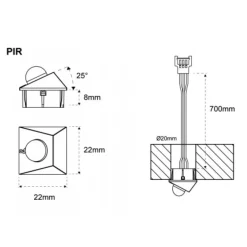 Détecteur de mouvement WIRED C PIR L&S LIGHT