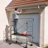 Echafaudage roulant aluminium 4,70 m - Quad Up CENTAURE