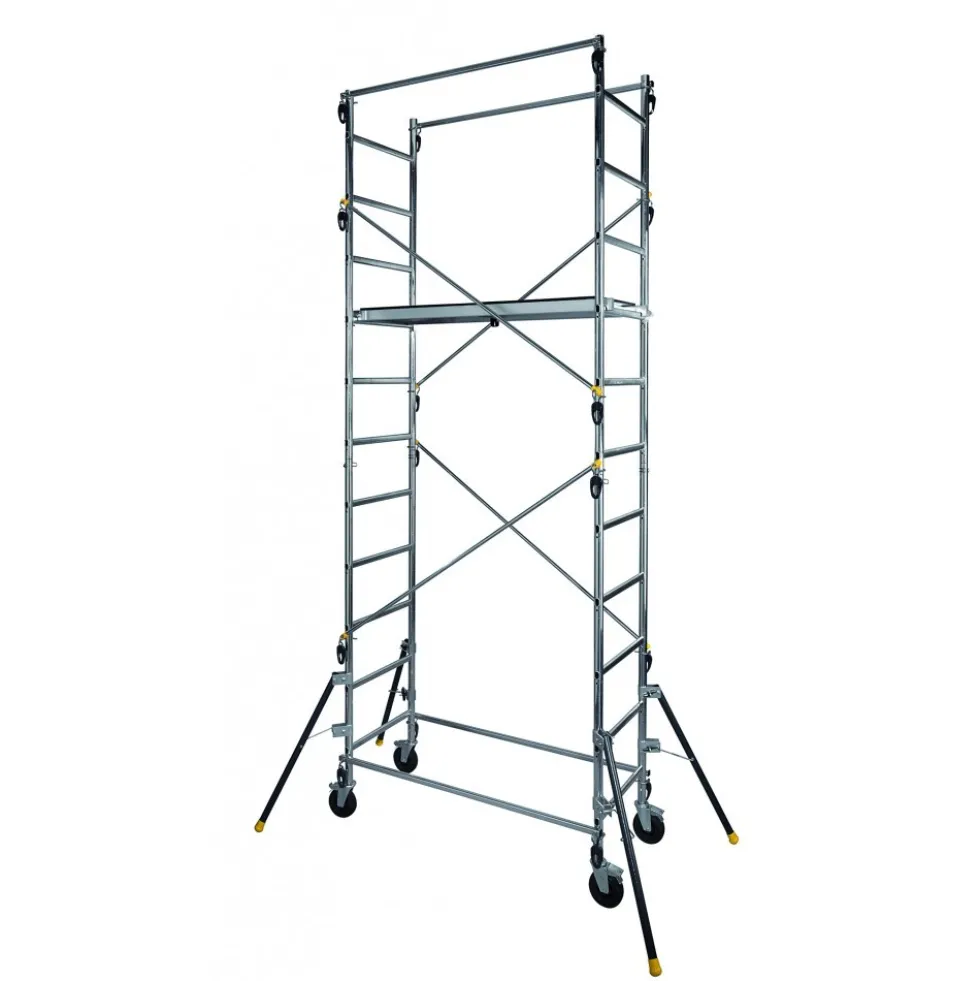 Echafaudage roulant aluminium 4,70 m - Quad Up CENTAURE