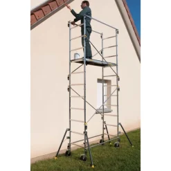Echafaudage roulant aluminium 4,70 m - Quad Up CENTAURE