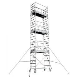 Echafaudage roulant aluminium Totem 2 Line 180 - Hauteur de travail 5,85m TUBESCA