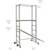 Echafaudage STRATUS 140 - hauteur de travail 3,40 m ESCALUX