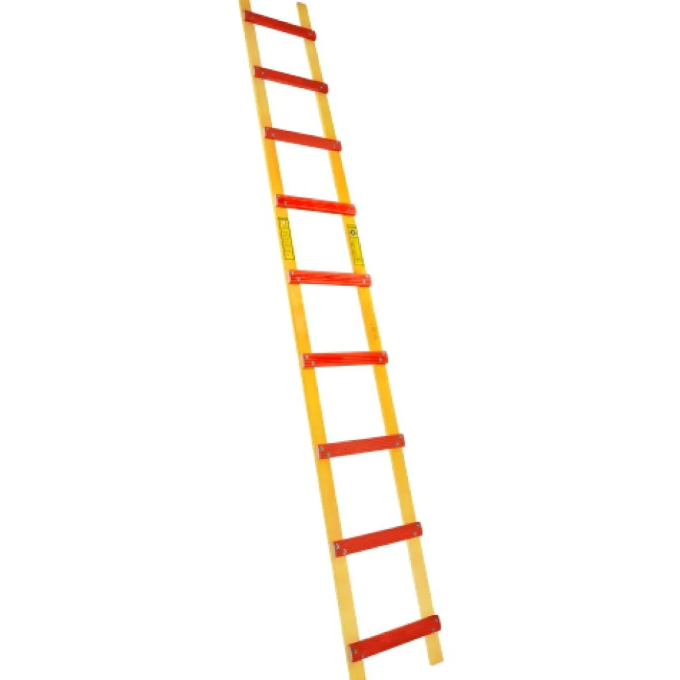 Echelle de toit en bois - 4 mètres - entraxe 33 cm - 9 échelons DUARIB
