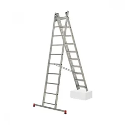 Echelle transformable 3 plans - 3x10 échelons - hauteur de travail 5,96m ESCALUX