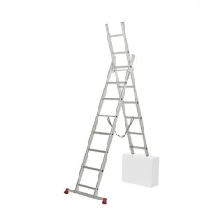 Echelle transformable 2 plans - 2x8 échelons - hauteur de travail 3,40m ESCALUX