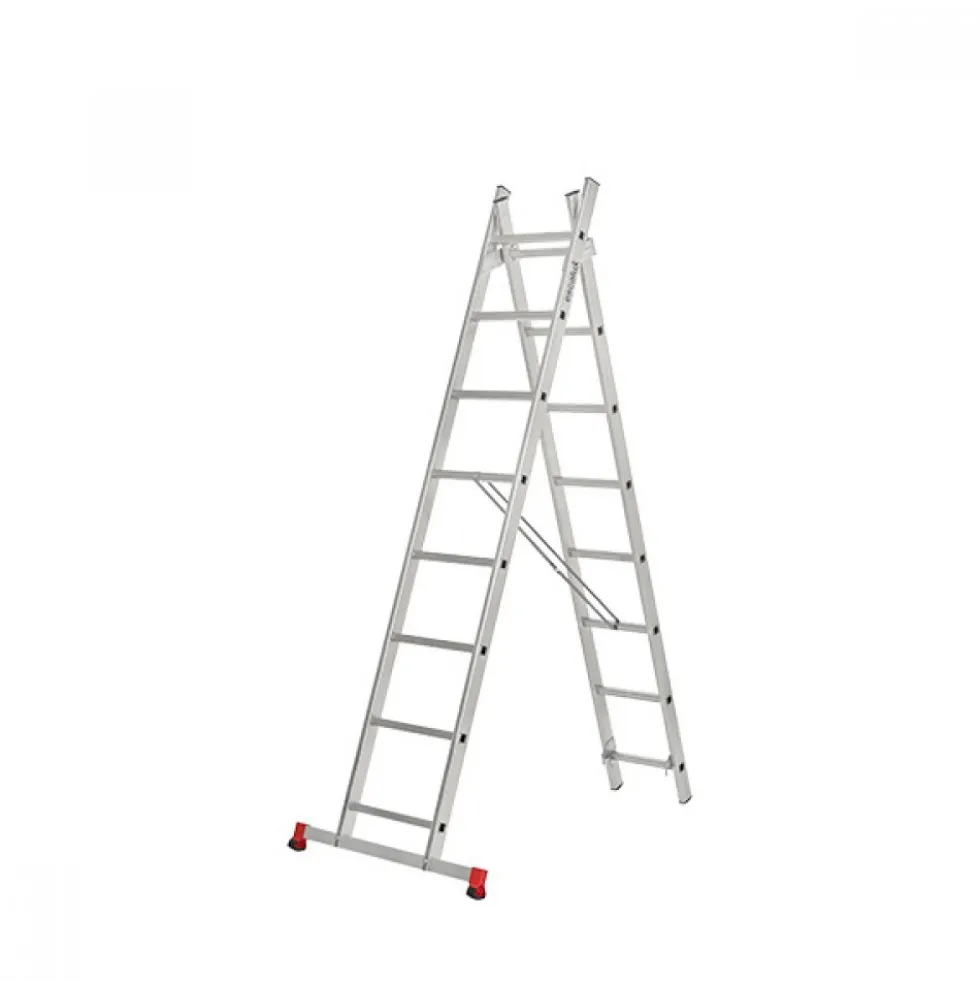 Echelle transformable 2 plans - 2x8 échelons - hauteur de travail 3,40m ESCALUX