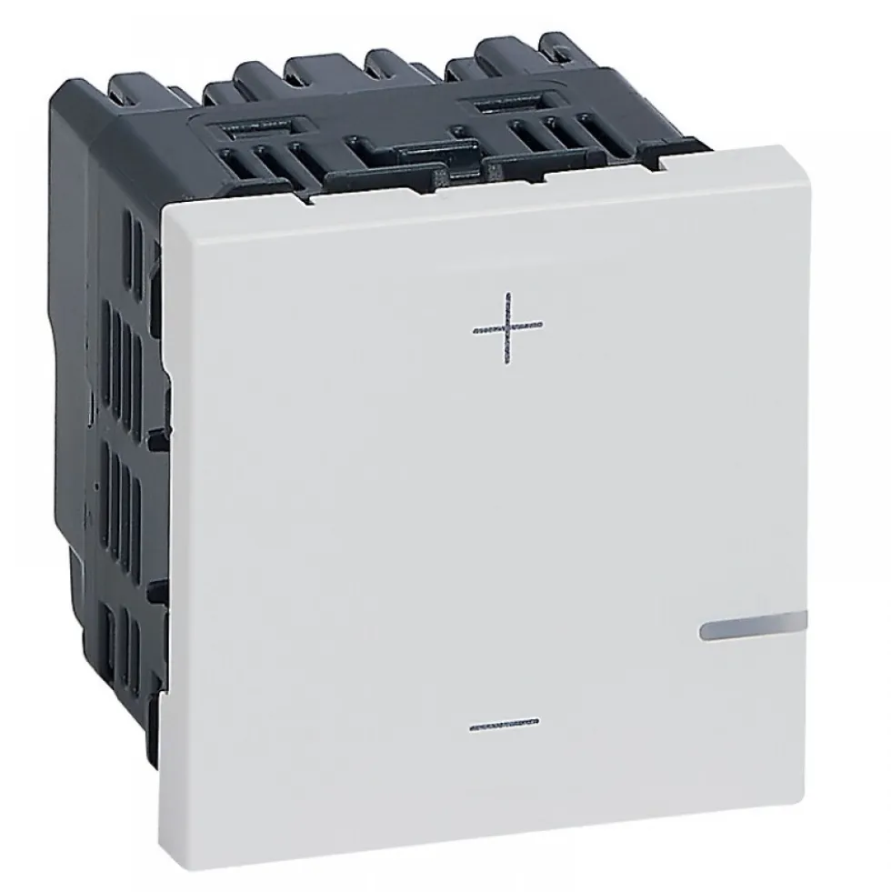 Ecovariateur universel 2 fils sans neutre 125W LED 2 modules Mosaic LEGRAND