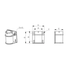 Embase de fixation murale TRACTEL