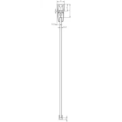 Embout cache pince Xperta pour vantail coulissant en verre ARGENTA