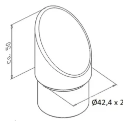 Embout décoratif pour main-courante – diamètre 42,4 mm Design Production