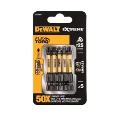 Embouts Impacts Torsion Flextorq Torx - T25 - par 5 DEWALT