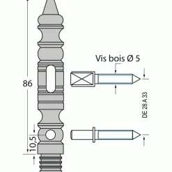 Embouts pour fiche à lacets - diamètre 13 mm BROS