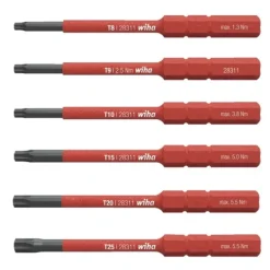 6 embouts slim Torx - isolés 1000 V WIHA