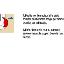 Enrouleur pivotant avec sangle de 5 m pour volet roulant - en applique TORBEL