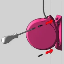 Enrouleur rond pivotant pour volet roulant à sangle avec sangle de 5 m Interges