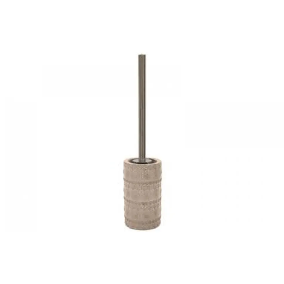 Ensemble brosse wc - beige - Céramique - Relief SPIRELLA