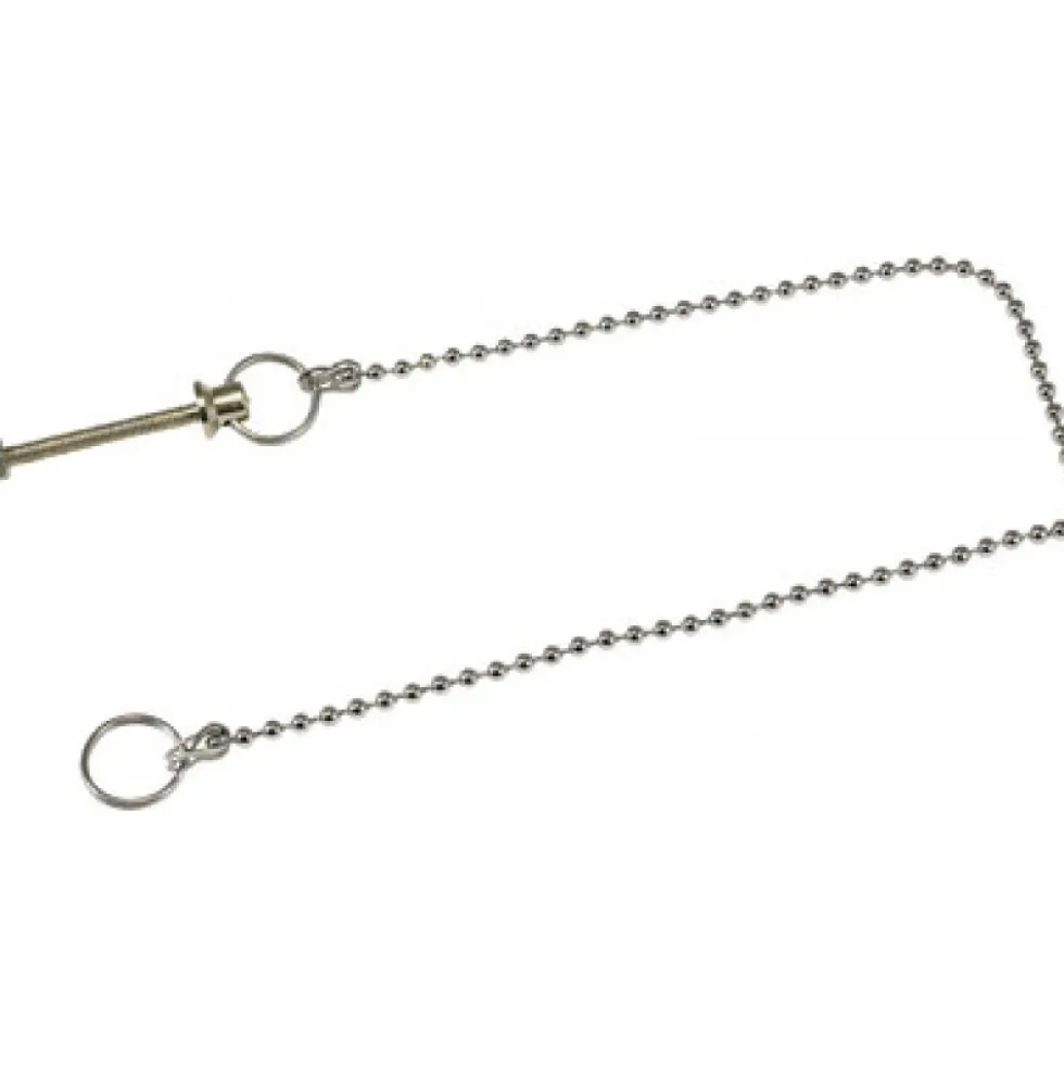 Ensemble chaînette perlée chromée 30 cm Ø 3.3 mm BRICOZOR