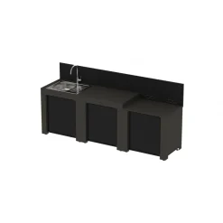 Ensemble cuisine Classic - 3 modules gris cargo ENO