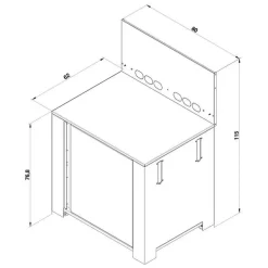 Ensemble cuisine Classic - 3 modules gris cargo ENO