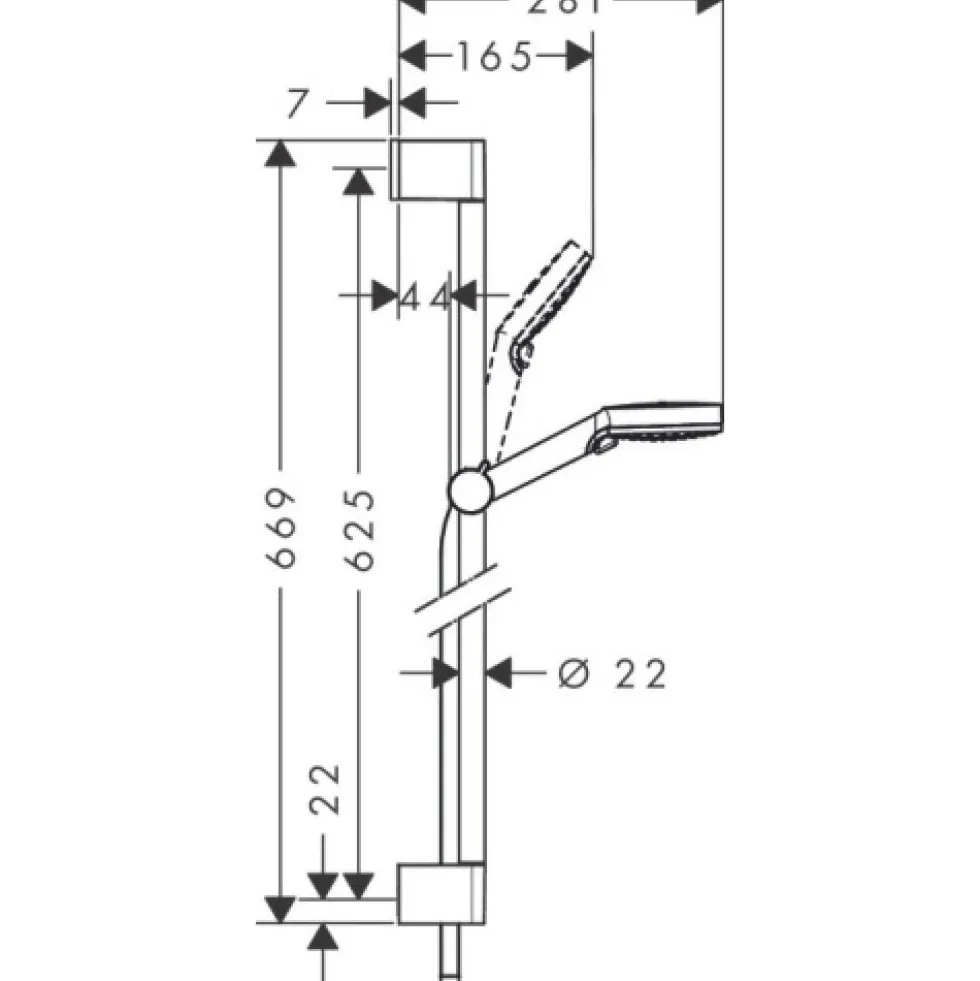 Ensemble de douche - 2 jets - Crometta Vario EcoSmart - Unica'Croma HANSGROHE
