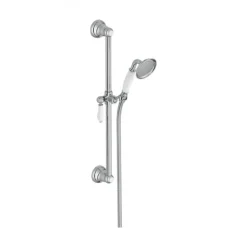 Ensemble de douche rétro avec barre et douchette - chromé - Louise JACOB DELAFON