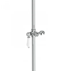 Ensemble de douche rétro avec barre et douchette - chromé - Louise JACOB DELAFON