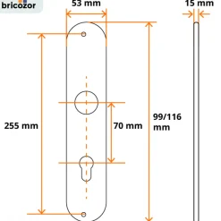 Ensemble de sécurité ESG 670 - 2 plaques clé i avec 1 béquille inox KARCHER DESIGN