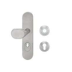 Ensemble de sécurité inox ESG 670 avec protection cylindre et béquille KARCHER DESIGN