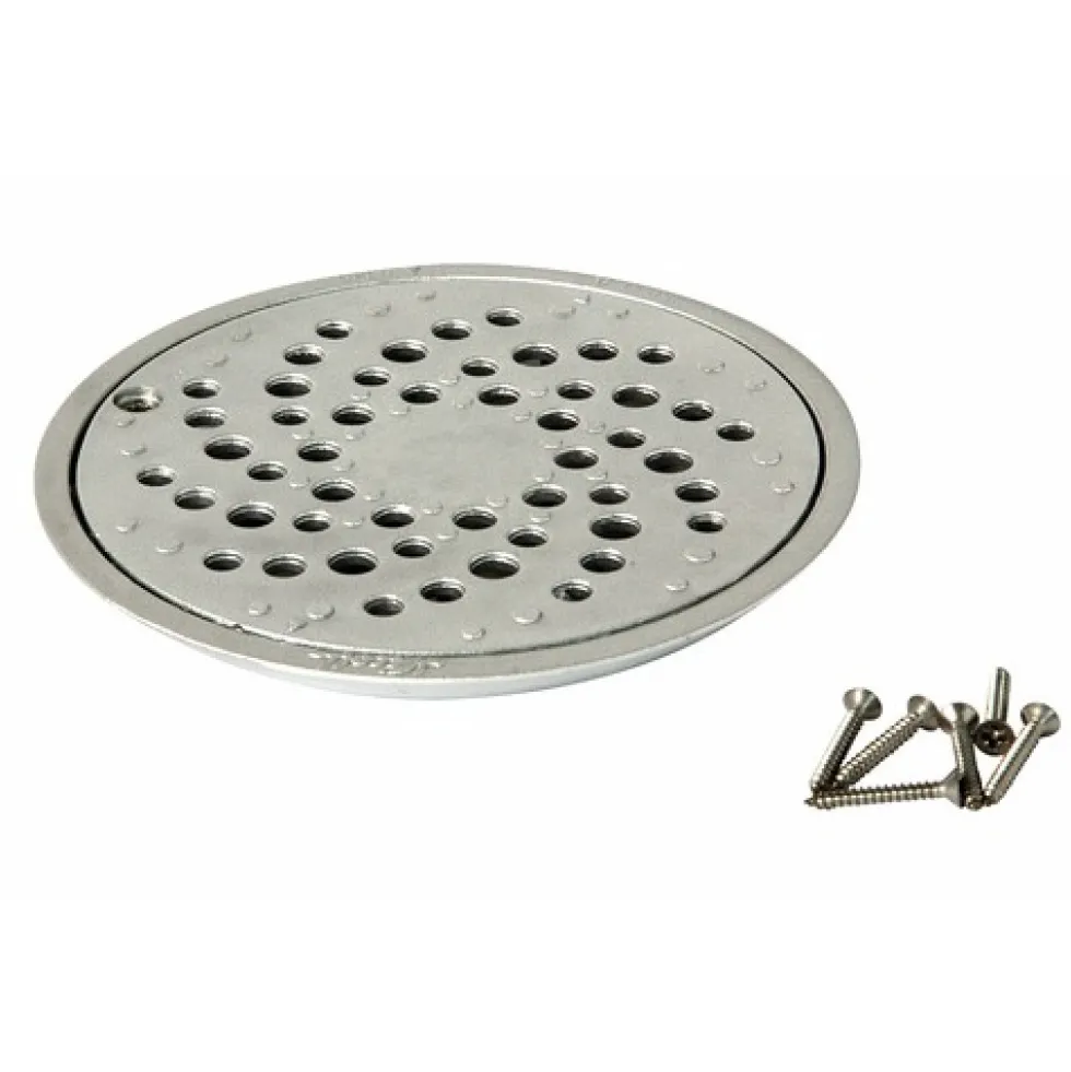 Ensemble grille aluminium et bride pour siphon de sol Docia Système NICOLL