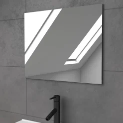Ensemble meuble vasque salle de bains 80 cm - 2 tiroirs - blanc - Lift AURLANE