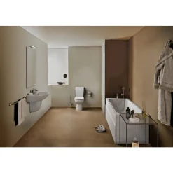 Ensemble porte-brosse et brosse WC - chromé et blanc - IOM IDEAL STANDARD