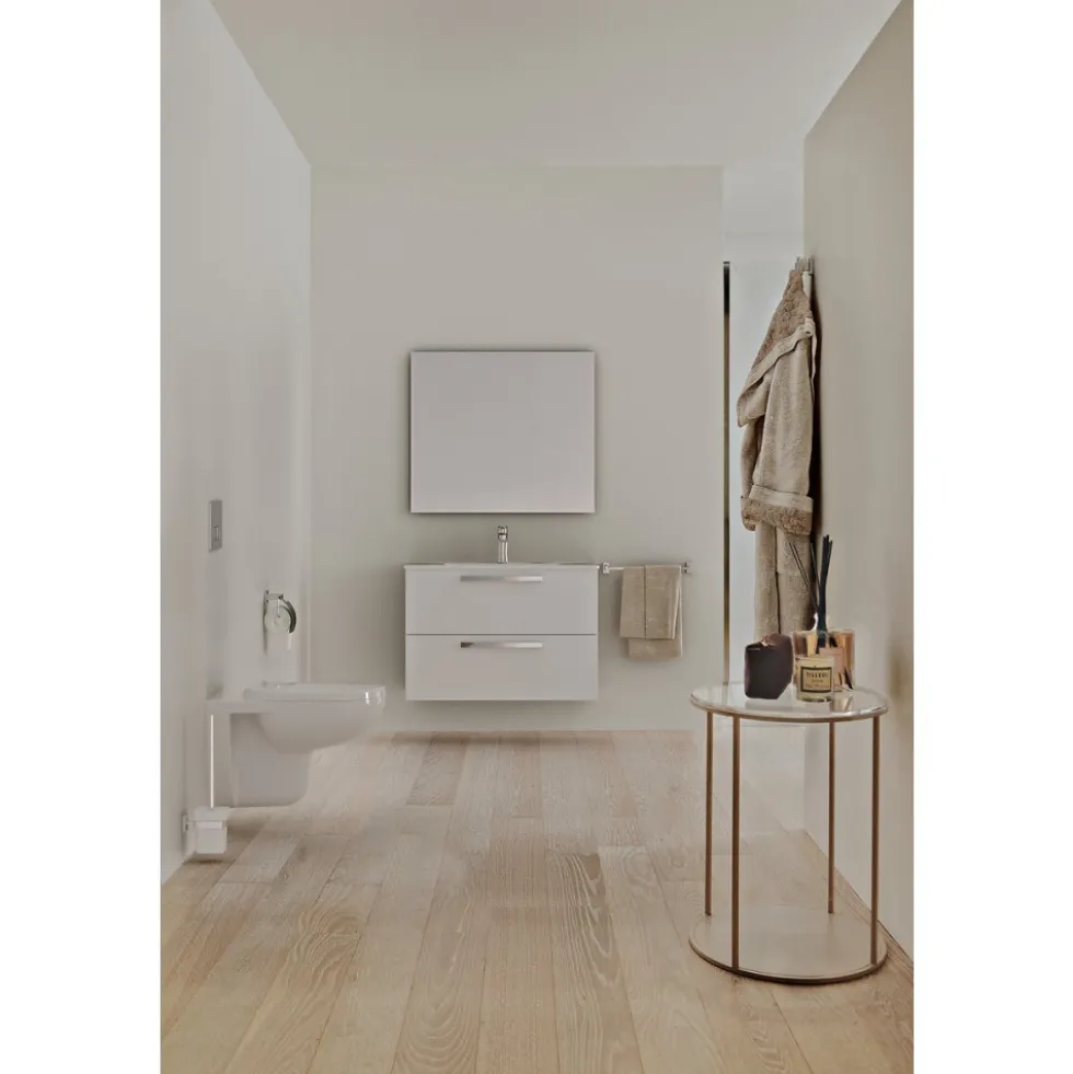 Ensemble porte-brosse et brosse WC - chromé et blanc - IOM IDEAL STANDARD