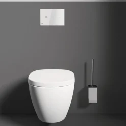 Ensemble porte-brosse et brosse WC - chromé et noir - IOM IDEAL STANDARD