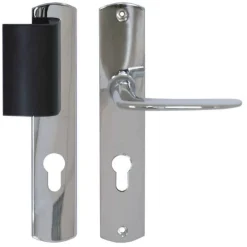 Ensembles de porte palière Tulipe clé I entraxe 195 mm - chromé brillant EUROWALE