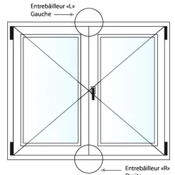 Entrebâilleur de fenêtres pour crémones - G-19821-Q2-R7 FERCO