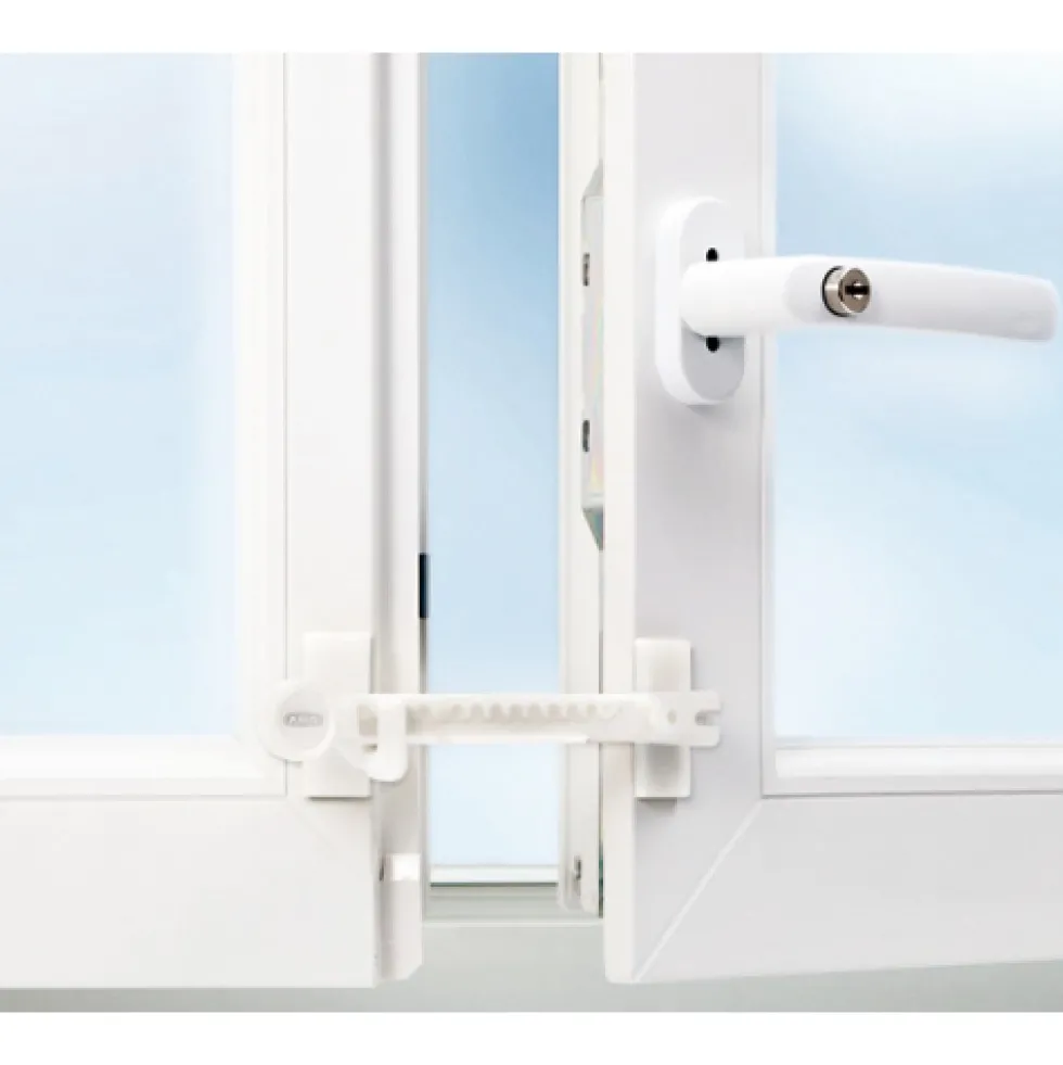 Entrebâilleur en PVC pour fenêtre - se fixe sans percer ABUS