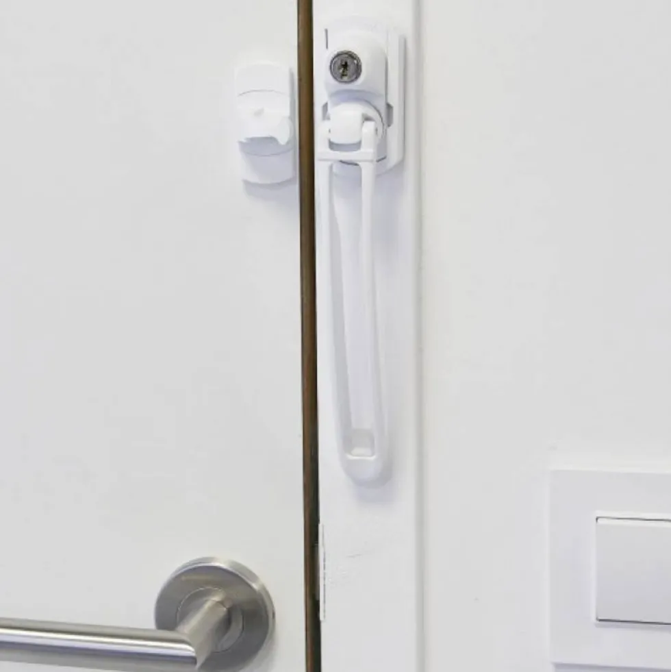 Entrebâilleur rigide déverrouillable de porte - Vigilok - Blanc SOCONA