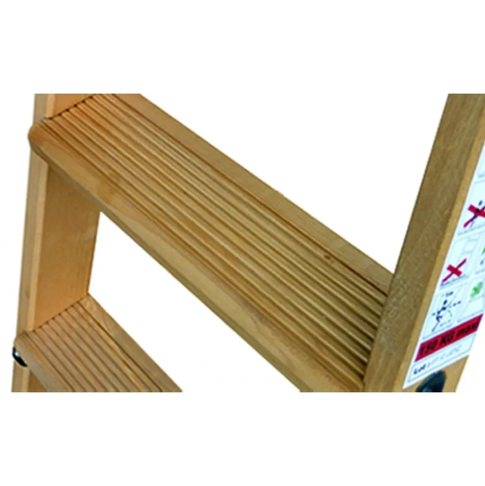 Escabeau professionnel en bois + tablette OUTIFRANCE