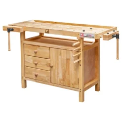 Etabli bois massif professionnel - longueur 1,3m - WB138C HOLZMANN