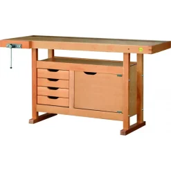 Etabli bois multiplis - longueur 1,50m - caisson et presse horizontale OUTIFRANCE