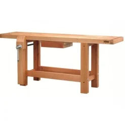 Etabli bois multiplis professionnel - longueur 2m - 1 tiroir et presse OUTIFRANCE